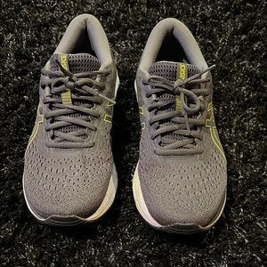 Asics Charcoal and Lime Athletic Sneakers size 9.5. Gently worn